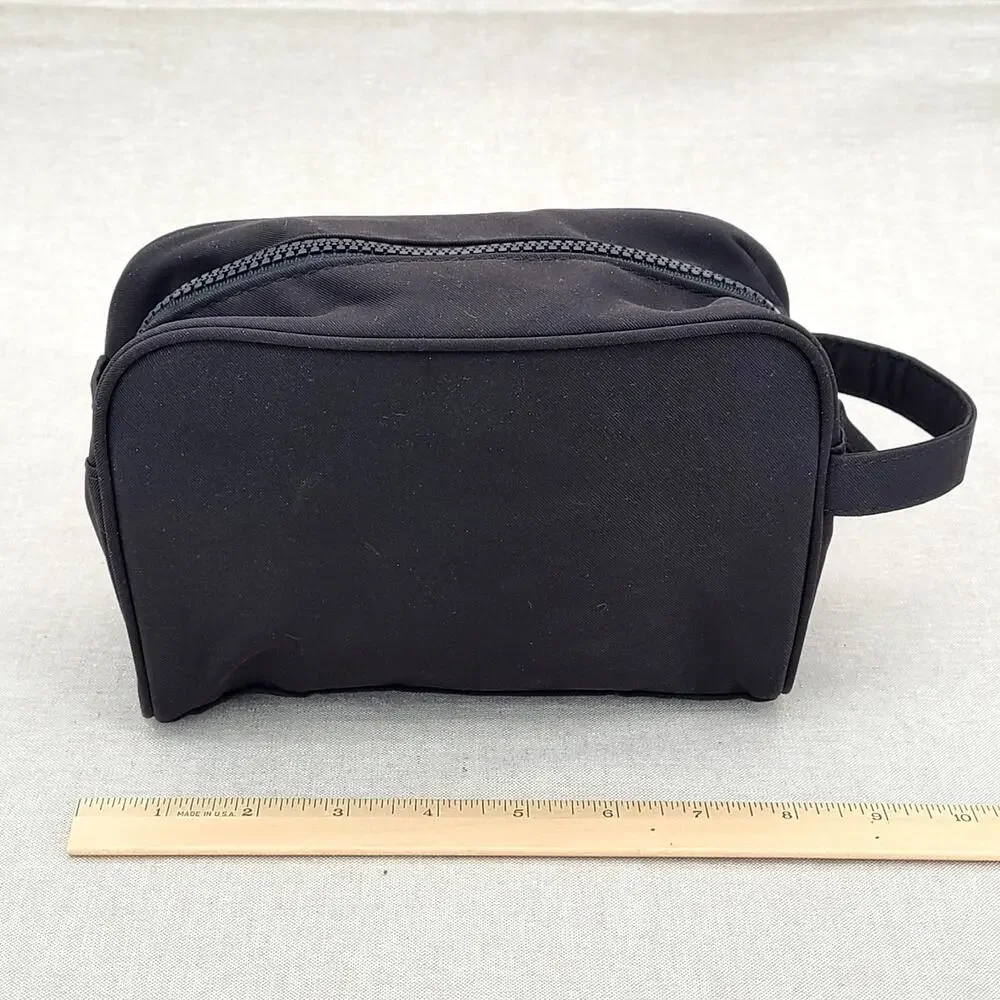 Prada Luna Rossa Ocean Pouch Charcoal Black Travel Toiletry Bag